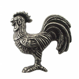 MNG Hardware 10911 109 2-1/4" Right Cabinet/Left Facing Rooster Cabinet Pull Antique Silver