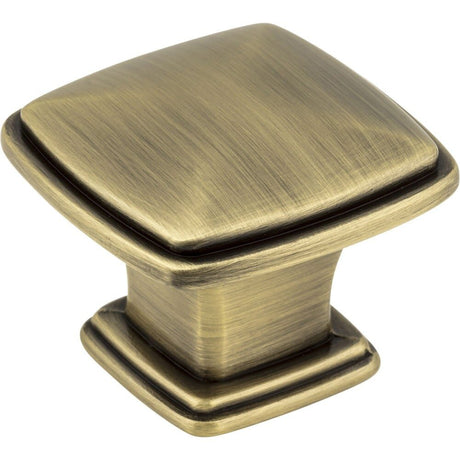 Jeffrey Alexander 1091AB Milan 1 cabinet knob in satin stainless, additional view
