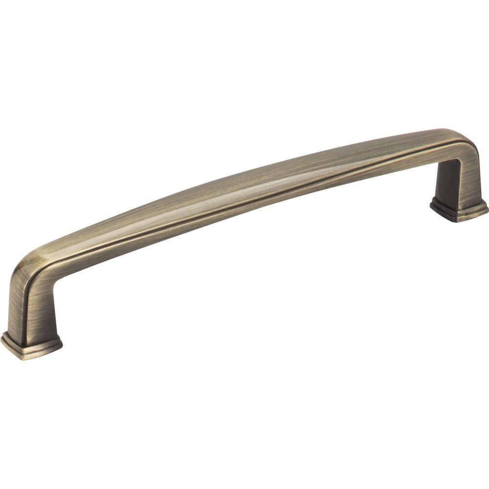 Jeffrey Alexander 1092-128AB brushed antique brass cabinet drawer pull