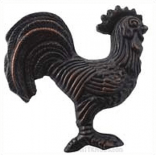 MNG Hardware 11011 110 2-1/4" Left Cabinet/Right Facing Rooster Cabinet Pull Antique Silver