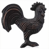 MNG Hardware 11011 110 2-1/4" Left Cabinet/Right Facing Rooster Cabinet Pull Antique Silver