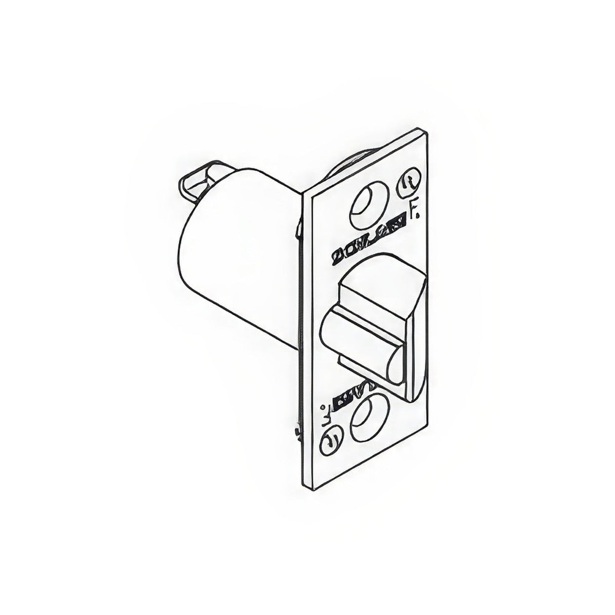Schlage 11085605 11-085 2-3/8 Inch DeadLatch with Square Corner 1 x 2-1/4" Faceplate Polished Brass