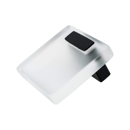R. Christensen 1166-7000-P matte black/transparent cabinet pull handel