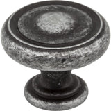 Jeffrey Alexander 117SIM distressed antique silver cabinet knob