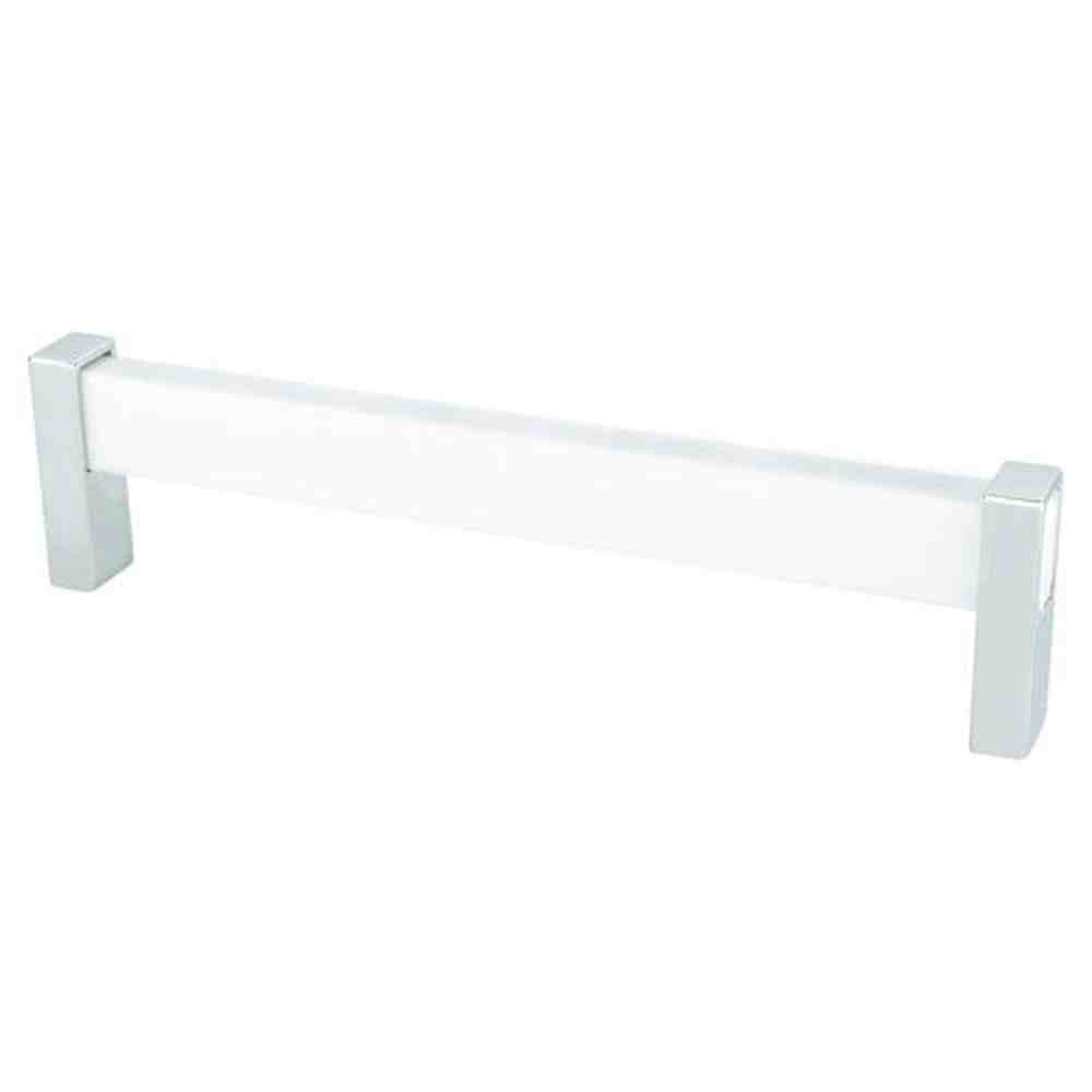 R. Christensen 1192-7000-P polished chrome/white cabinet pull handel