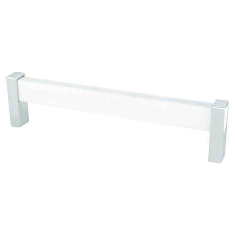 R. Christensen 1192-7000-P polished chrome/white cabinet pull handel