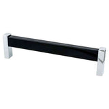 R. Christensen 1193-7000-P polished chrome/black cabinet pull handel