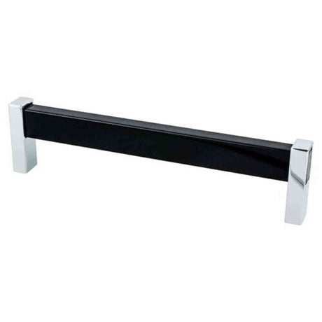 R. Christensen 1193-7000-P polished chrome/black cabinet pull handel