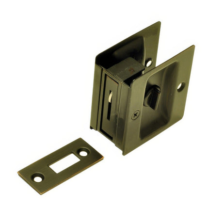 Better Home Products 120DB dark bronze privacy pocket door lock