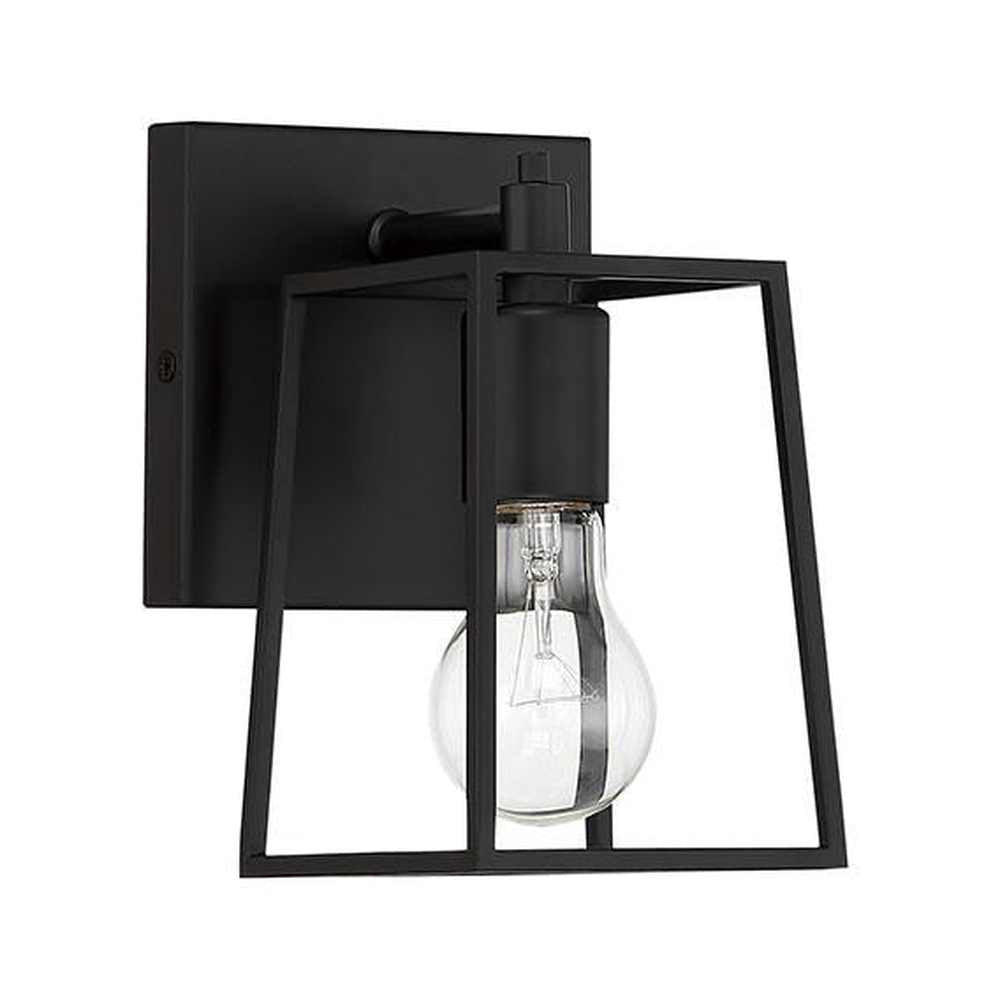Craftmade 12105FB1 flat black wall sconce