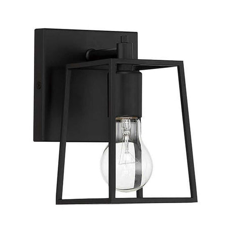Craftmade 12105FB1 flat black wall sconce