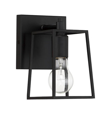 Craftmade 12105FB1 flat black wall sconce