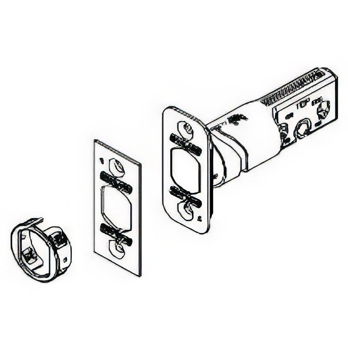Schlage Commercial 12287619 satin nickel deadbolt latch