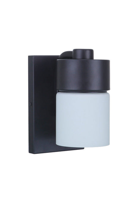 Craftmade 12305FB1 flat black wall sconce