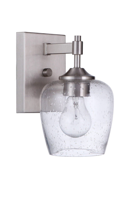 Craftmade 12406BNK1 brushed polished nickel wall sconce