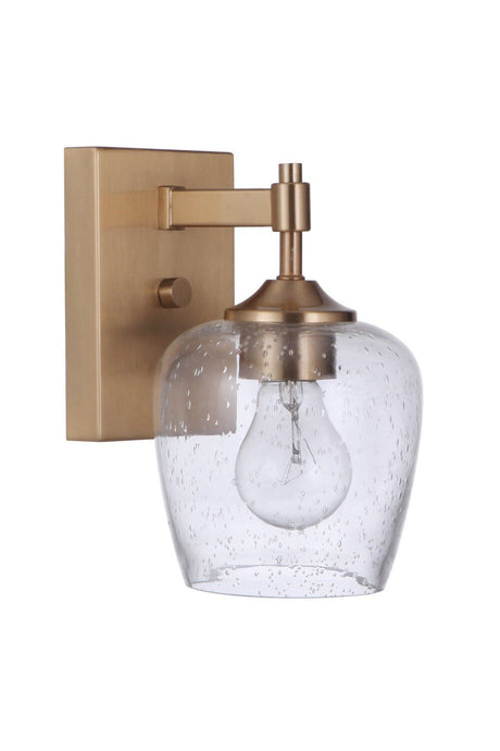 Craftmade 12406SB1 satin brass wall sconce