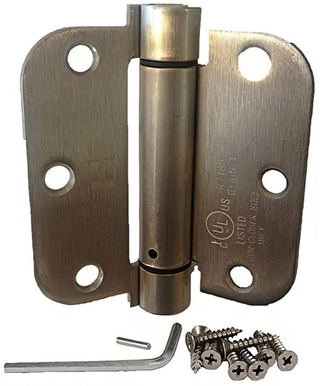 Hager 125131226D.1 1251 Collection spring hinge in satin stainless, additional view