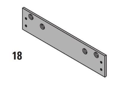 LCN 126018BRASS sprayed brass drop plate
