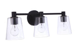 Craftmade 12623FB3 flat black vanity