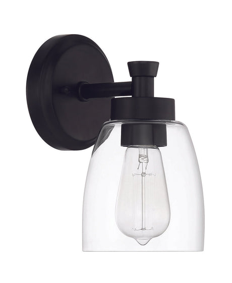 Craftmade 12705FB1 flat black wall sconce
