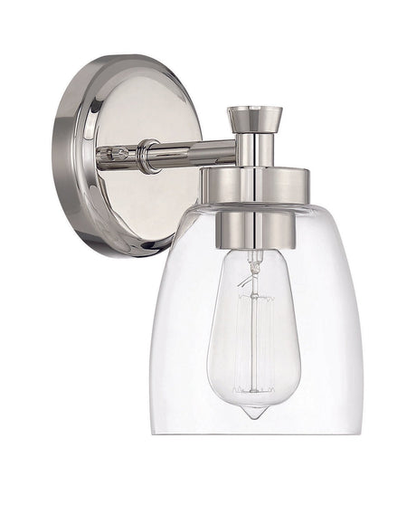 Craftmade 12705PLN1 polished nickel wall sconce