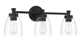 Craftmade 12724FB3 flat black vanity