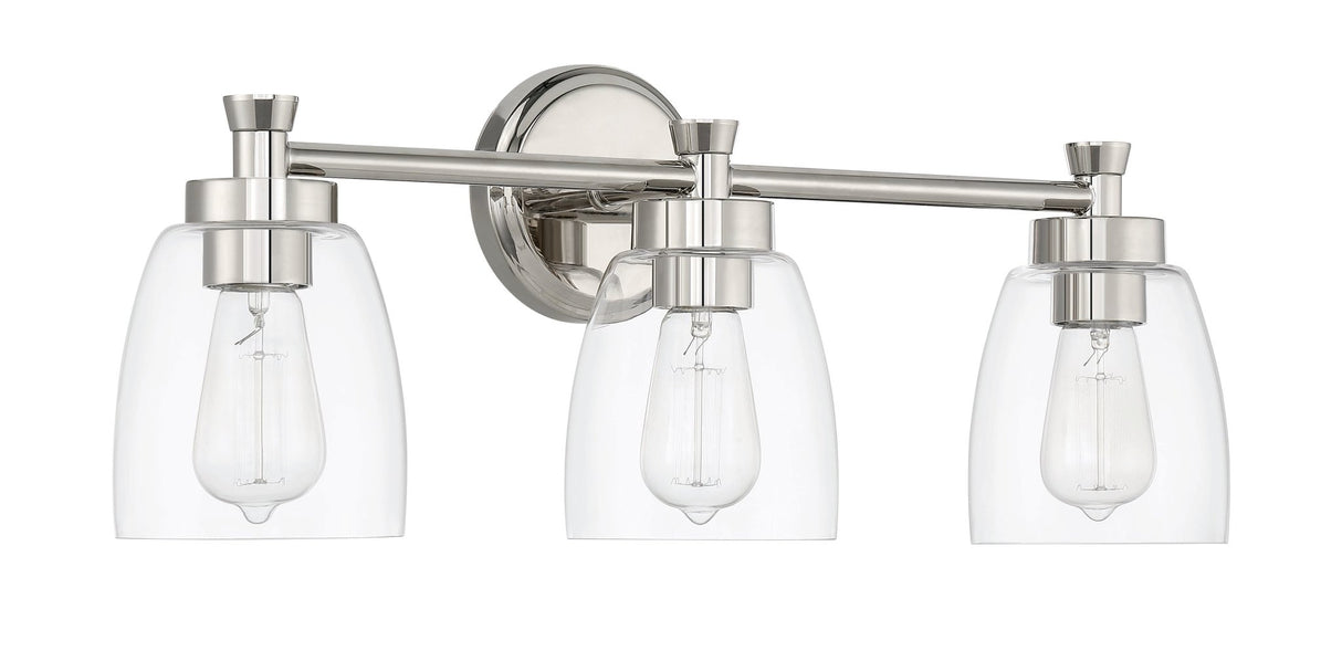 Craftmade 12724PLN3 polished nickel vanity