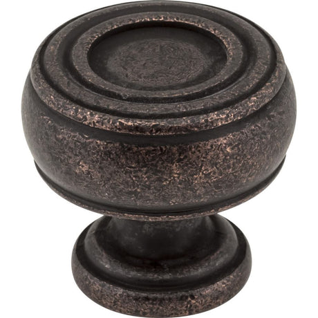 Jeffrey Alexander 127DMAC Bremen 2 cabinet knob in satin stainless, additional view