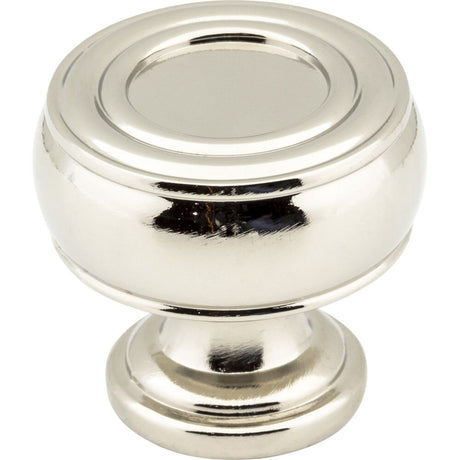 Jeffrey Alexander 127NI Bremen 2 cabinet knob in satin stainless, additional view