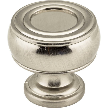 Jeffrey Alexander 127SN Bremen 2 cabinet knob in satin stainless, additional view