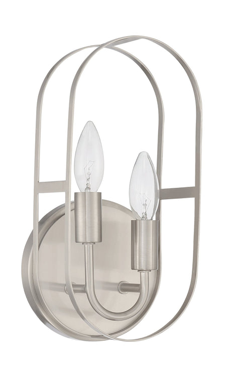 Craftmade 12806BNK2 12806-2 Mindful 2 Light Sconce Brushed Polished Nickel