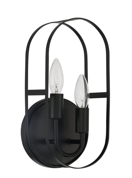 Craftmade 12806FB2 12806-2 Mindful 2 Light Sconce Flat Black