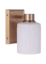 Craftmade 12905SB1 satin brass wall sconce