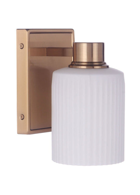 Craftmade 12905SB1 satin brass wall sconce