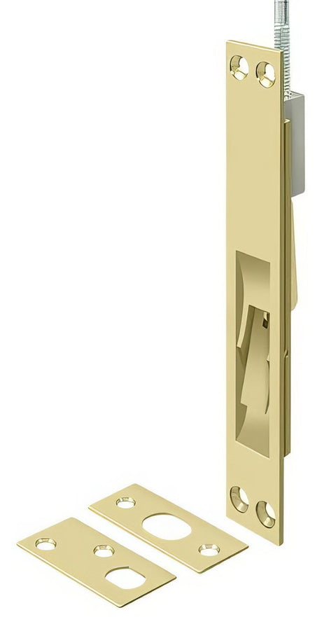 Deltana 12EFB3-UNL unlacquered bright brass flush bolt