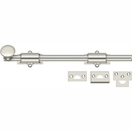 Deltana 12SB14 polished nickel surface bolt