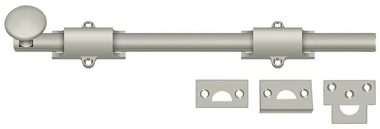 Deltana 12SB15 satin nickel surface bolt