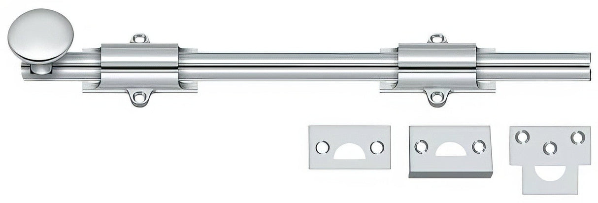 Deltana 12SB26 polished chrome surface bolt