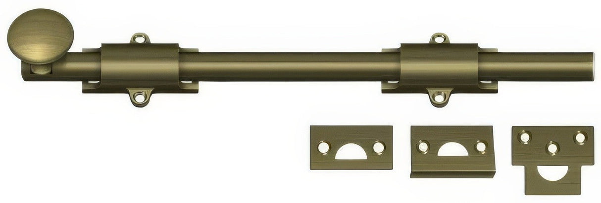 Deltana 12SB5 antique brass surface bolt