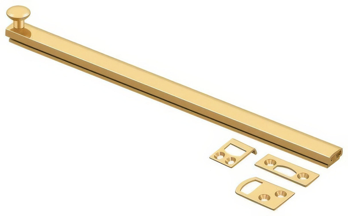 Deltana 12SBCS003 lifetime polished brass surface bolt