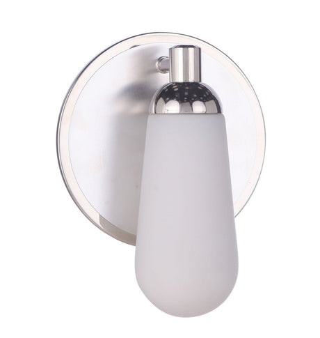 Craftmade 13107BNKPLN1 Riggs 1 Light Wall Sconce Brushed in Polished Nickel / Polished Nickel Brushed Polished Nickel / Polished Nickel