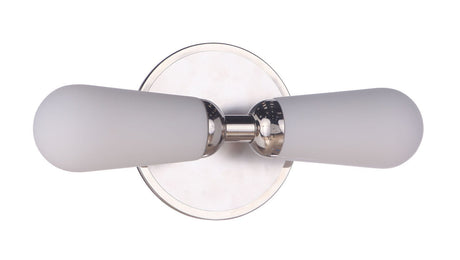Craftmade 13116BNKPLN2 Riggs 2 Light Linear Vanity in Brushed Polished Nickel / Polished Nickel