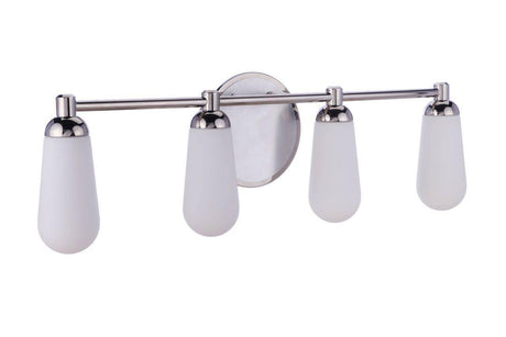 Craftmade 13131BNKPLN4 Riggs 4 Light Vanity in Brushed Polished Nickel / Polished Nickel