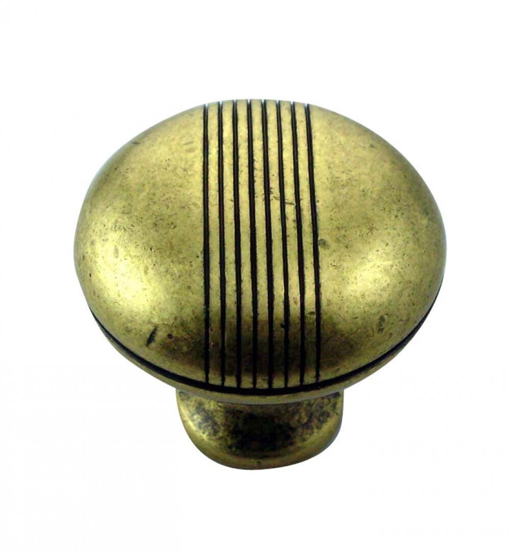 MNG Hardware 13221 132 1-1/2" Striped Cabinet Knob Satin Antique Nickel