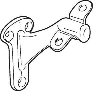 Don-Jo 130626 satin chrome handrail bracket