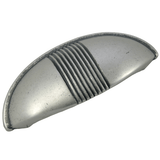 MNG Hardware 13621 136 2-1/2" Striped Cup Cabinet Pull Satin Antique Nickel