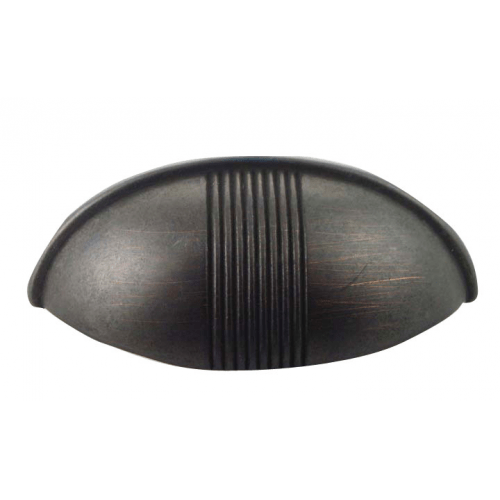 MNG Hardware 13615 136 2-1/2" Striped Cup Cabinet Pull Polished Chrome