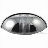 MNG Hardware 13611 136 2-1/2" Striped Cup Cabinet Pull Distressed Silver
