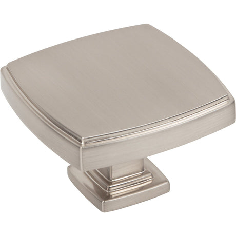Jeffrey Alexander 141L-SN Renzo cabinet knob in satin stainless, additional view