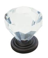 Amerock 14303CSG crystal / satin nickel cabinet knob